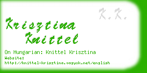 krisztina knittel business card
